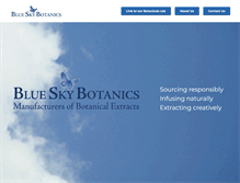 Tablet Screenshot of blueskybotanics.com